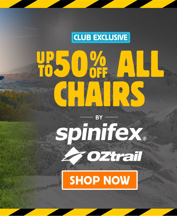Up To 50% Off All Chairs by Spinifex, Oztrail