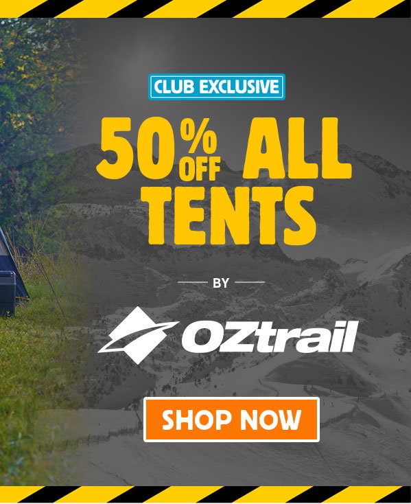 50% Off All Tents by Oztrail