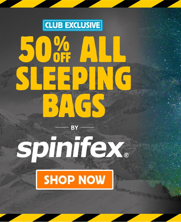50% Off All Sleeping Bags by Spinifex