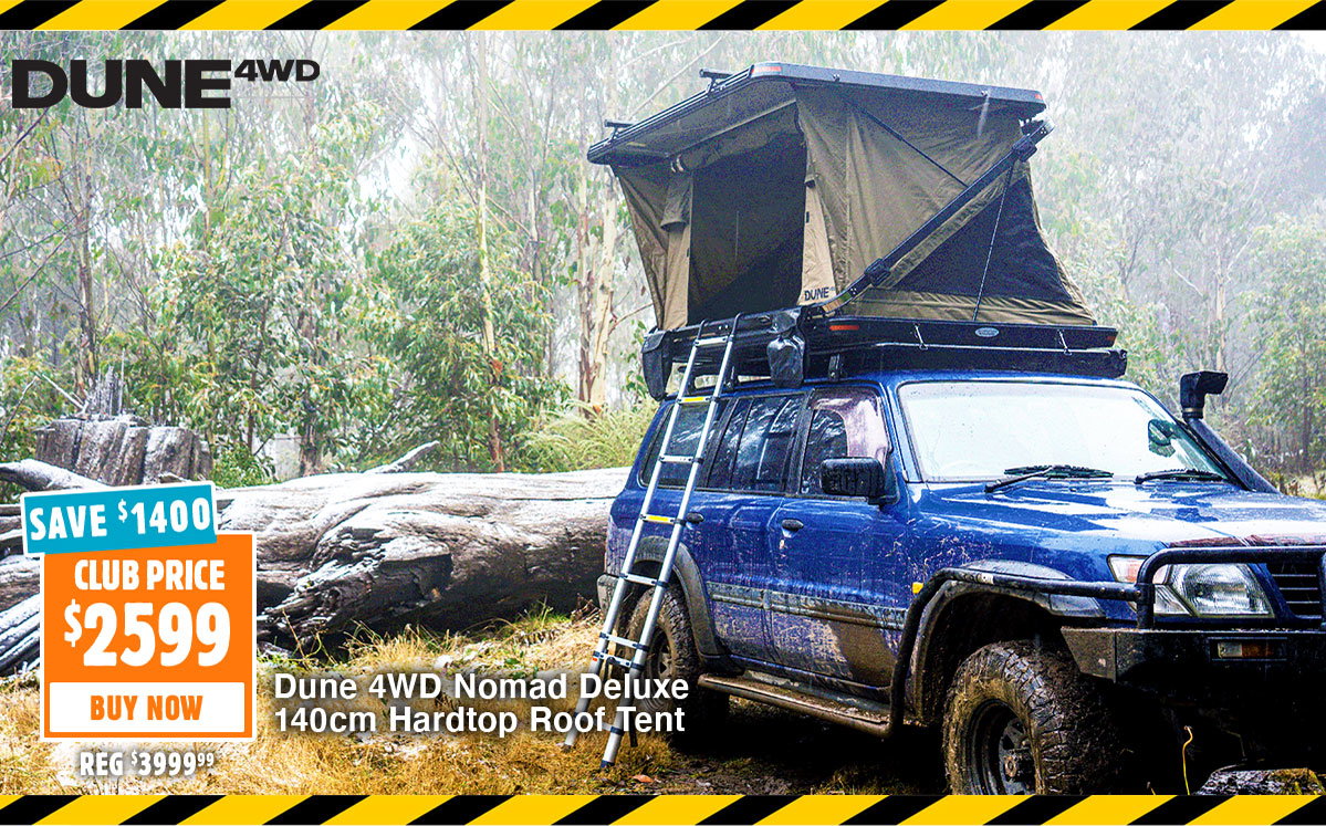 Dune 4WD Nomad Deluxe 140cm Hardtop Roof Tent