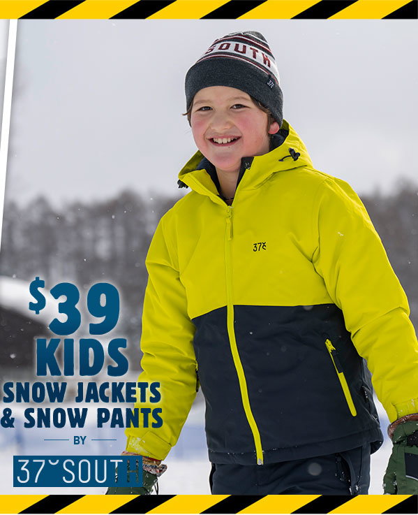 $39 Kids Snow Jackets & Snow Pants by 37 Degree South