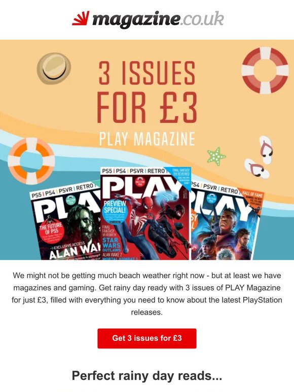 Magazines & gaming - perfect for rainy days 🌧️🎮