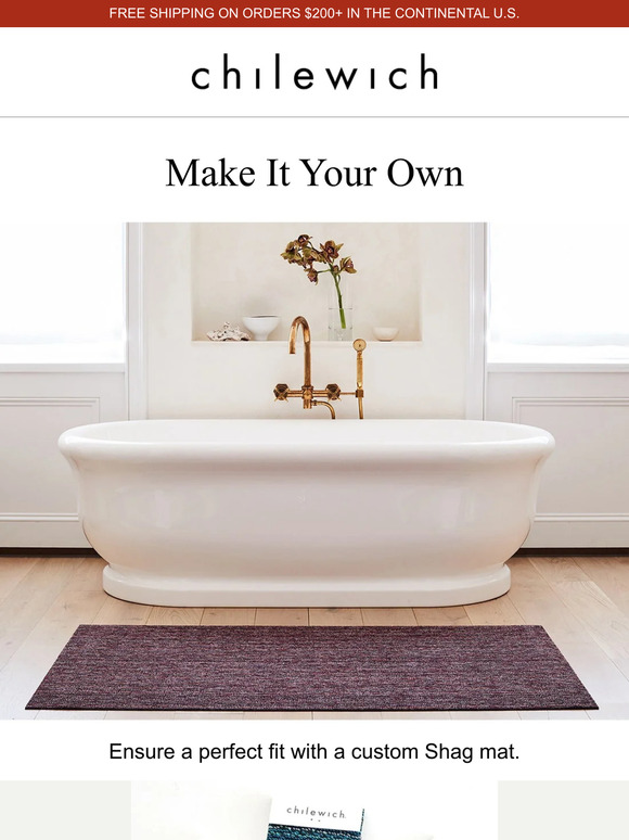 Chilewich Designed to Inspire, Made to Order Custom Shag Mats Milled