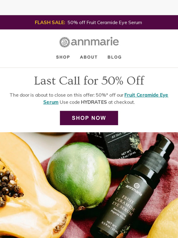 Almost gone: 50% off Fruit Ceramide Eye Serum
