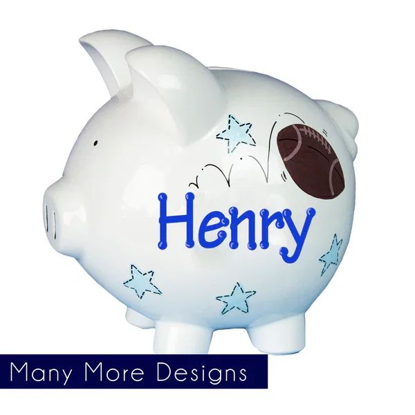 Outlet Large Hand Painted Piggy Bank