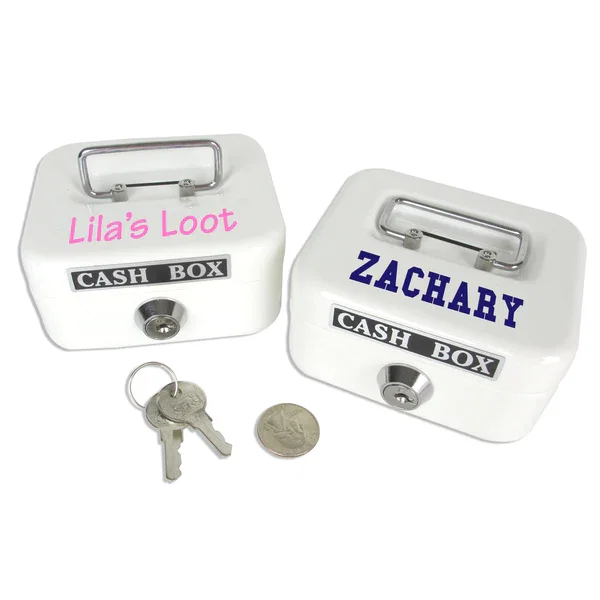 Small White Cash Box