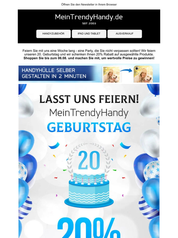 Dies ist kein normaler SALE. Wir feiern eine PARTY! 🥳