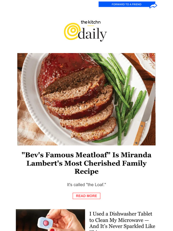 Kitchn "Bev's Famous Meatloaf" Is Miranda Lambert's Most Cherished