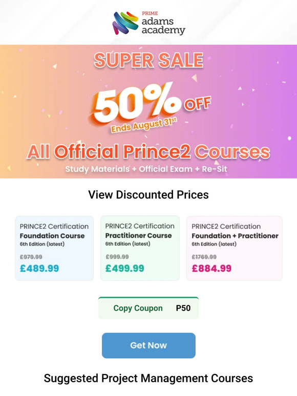 Biggest Sale on Prince2 Project Management Certification 🔥