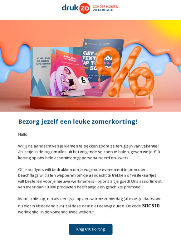 Zomeruitverkoop - Ontvang €10 korting 🤑