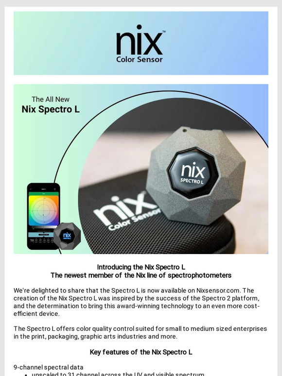 Discover the Nix Spectro L - our newest spectrophotometer!