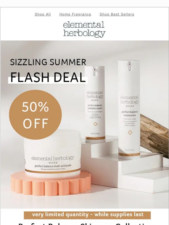 FLASH DEAL: 1/2 Off Perfect Balance Skincare Collection