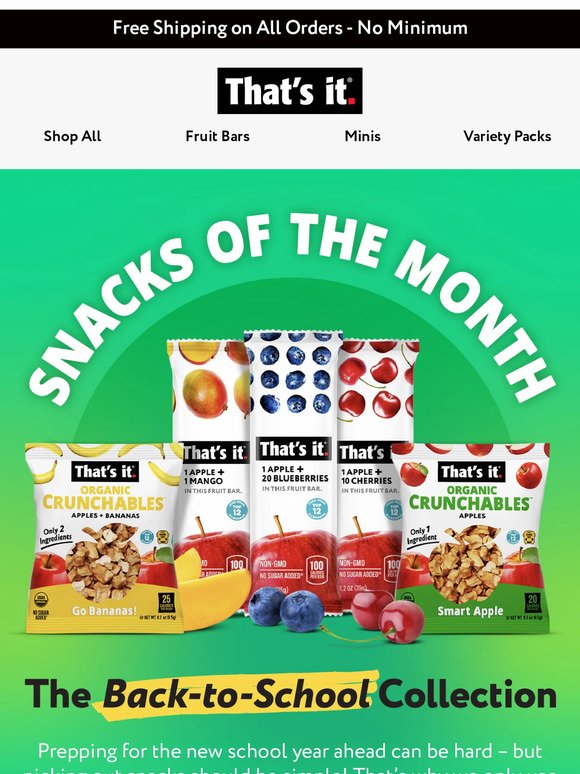 August’s Snack of the Month is… 🎒