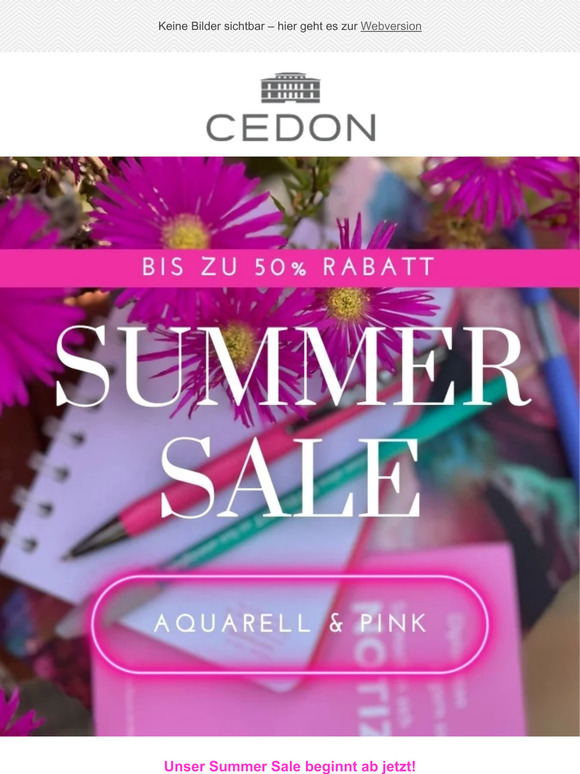Summer Sale  - Aquarell & Pink