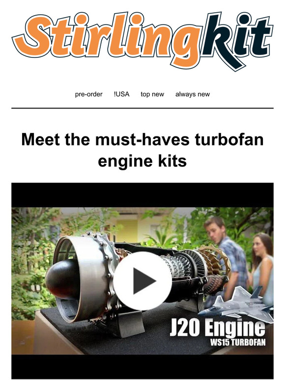 stirlingkit Building WS15 Turbofan Engine Kit J20 Fighter Jet