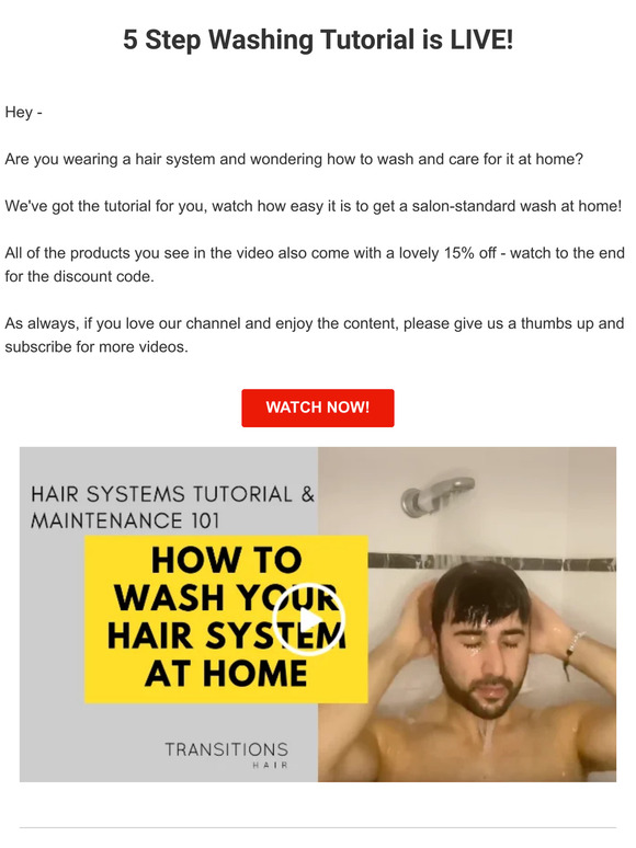 How to wash your hair system in the shower