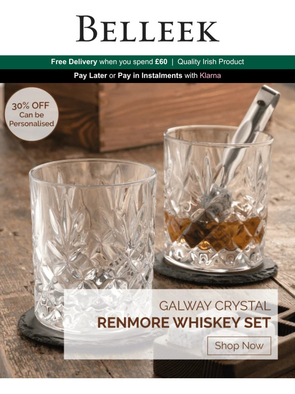 Renmore Whiskey Set by Galway Crystal