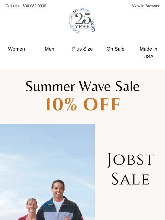 🌞 Jobst Summer Wave Sale! Dive Into Savings with 10% Off Your Purchase 🌊