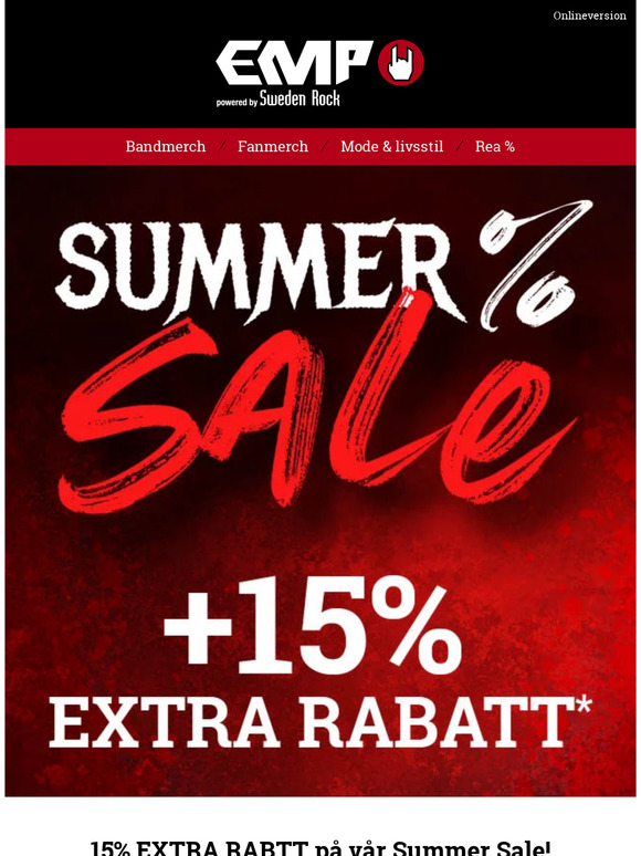 🔥 Summer Sale: 15% EXTRA RABATT på alla produkter!