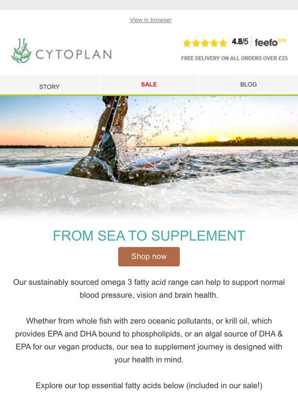 From sea to supplement: Explore our essential fatty acids