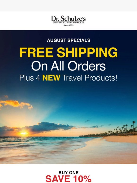 FREE Shipping + 4 NEW Travel Products to Keep You Healthy On-The-Go!