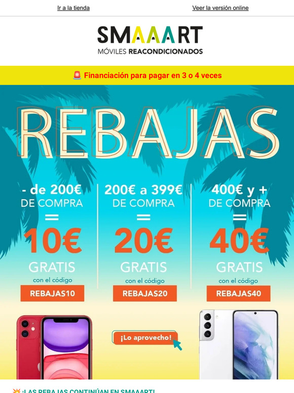 💥¡Aprovecha las REBAJAS y compra un móvil reacondicionado SMAAART!