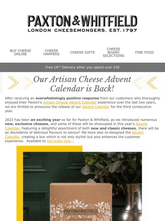 Our 2023 Artisan Cheese Advent Calendar is Here