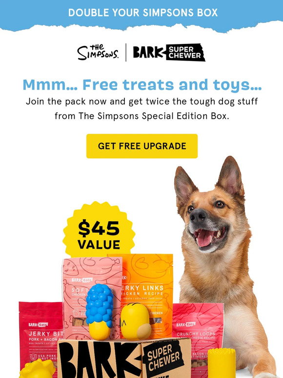 Super Chewer BarkBox WOWZA! A free upgrade on your Simpsons Super