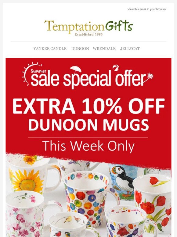 Get An EXTRA 10% OFF Dunoon Mugs This Week!