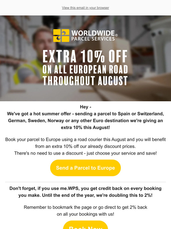 Save an EXTRA 10% on European road services this August ☀️🤑