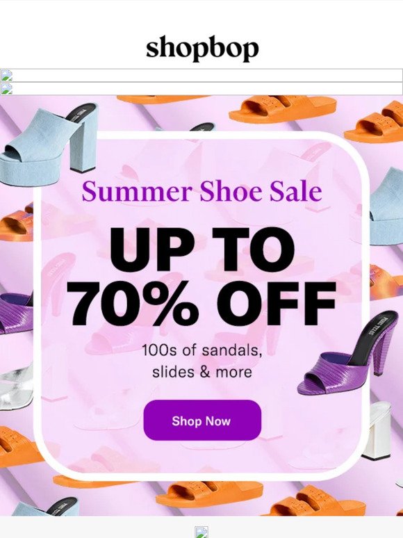 Summer Shoe Sale: up to 70% off