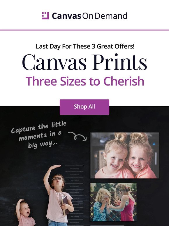 🌟 Final Call! Canvas Prints, 3 Sizes on Sale - Ends Today! 🎨