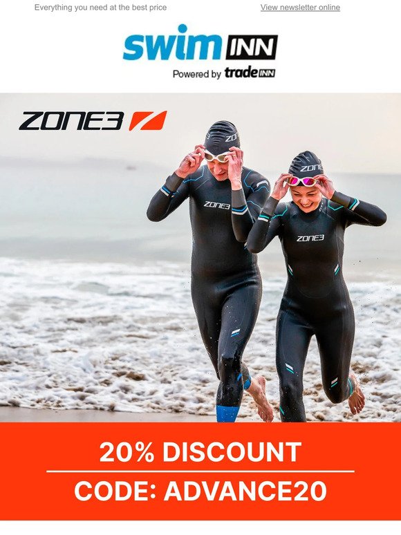 Don´t miss out 👉 20% discount on Zone3 Advance wetsuits!