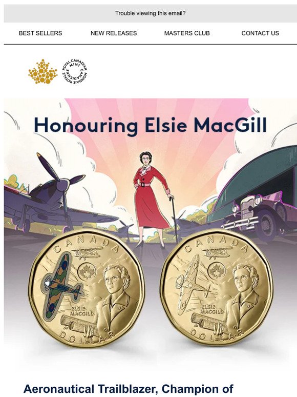 Ambition takes flight with our new Elsie MacGill collectable coins!