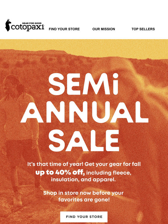 Semiannual Adventure Sale Starts Now! 🌞