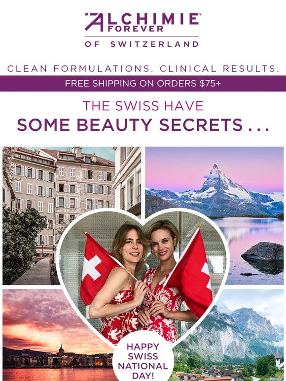 For you, Swiss beauty secrets for Swiss National Day!🇨🇭