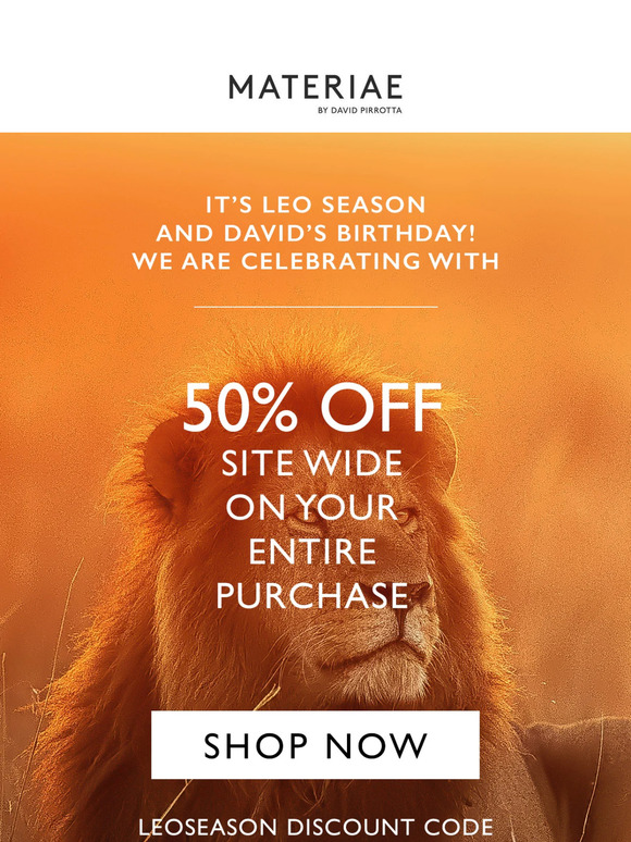 50% Off Site Wide 🦁