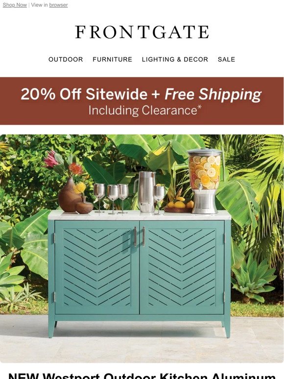 Starts Today! 20% off sitewide + FREE shipping, including clearance.