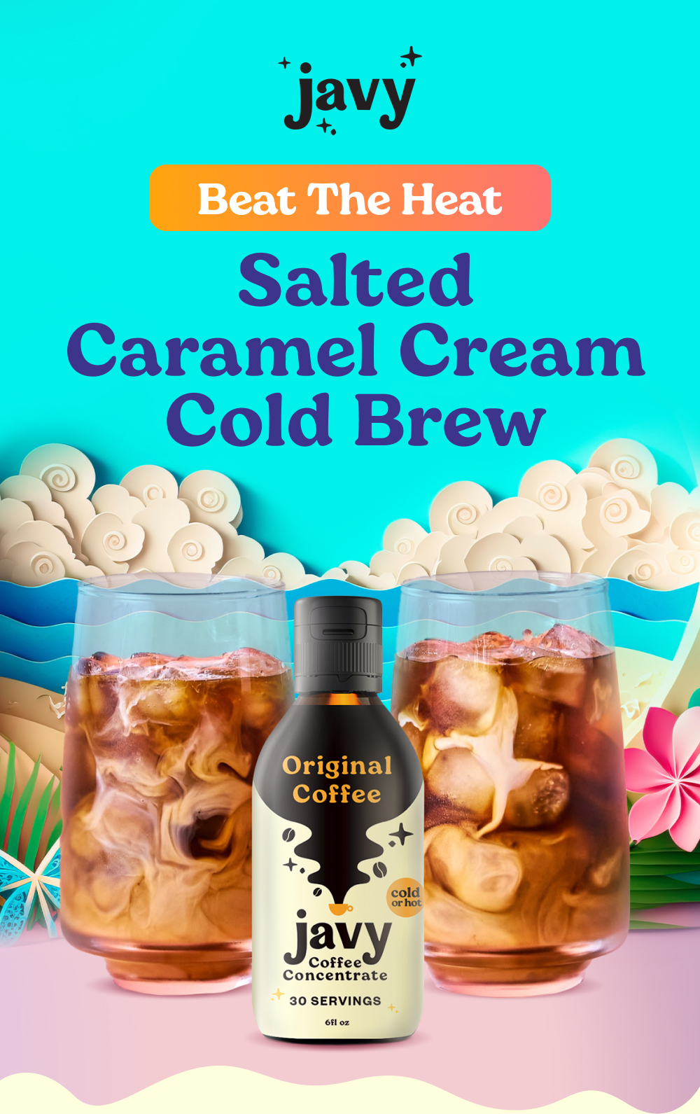 Iced Vanilla Cream Drizzle Coffee Concentrate, Javy Coffee