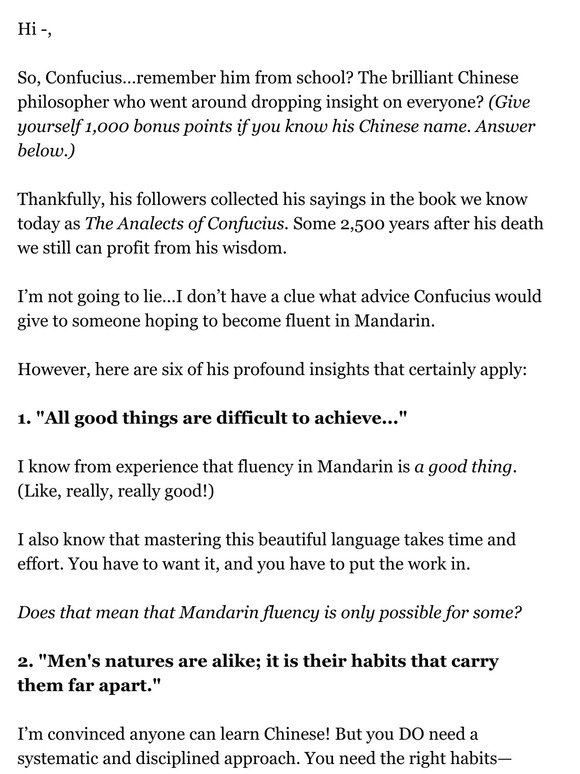 6 sayings of Confucius for Mandarin students
