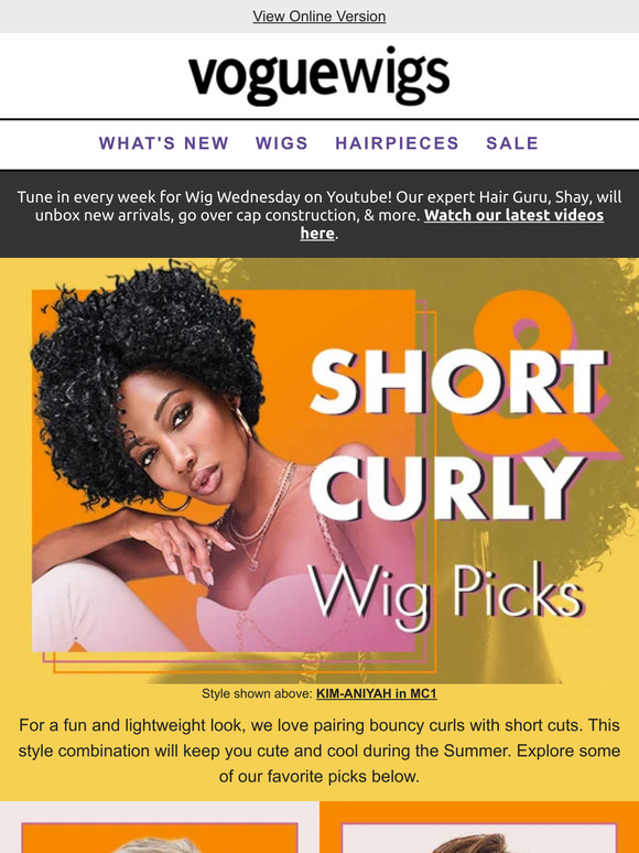 Short & Curly Summer Wig Picks 😎