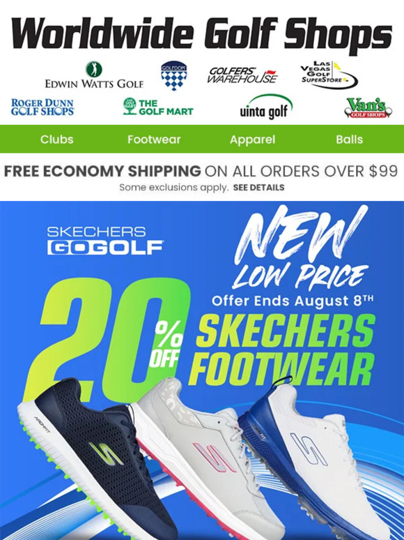Go Low With 20% OFF Skecher's Footwear!