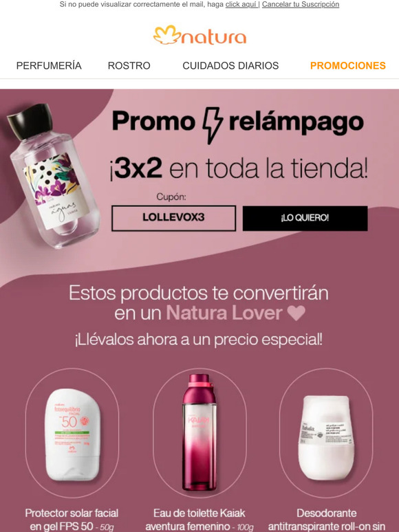 ⚡ PROMO RELÁMPAGO ⚡ 3x2 en toda la tienda