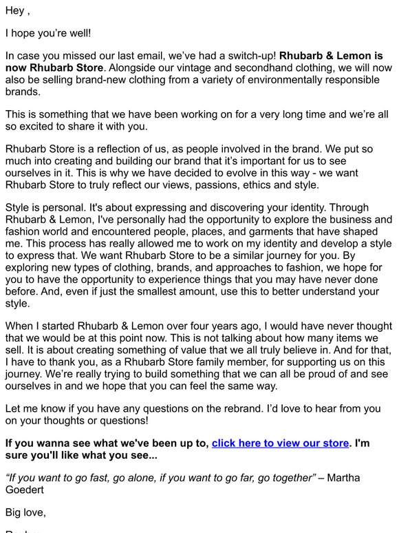 A little info on our reband