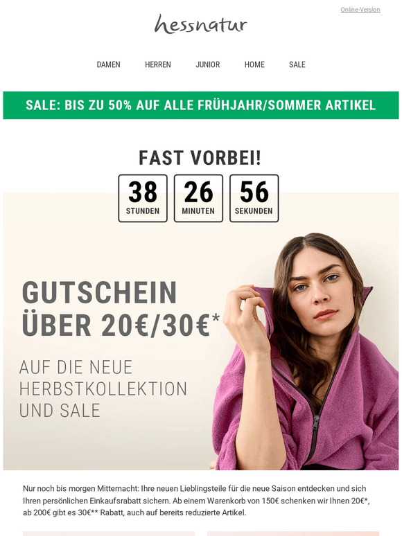 Schon gesehen? 👀 20€ oder 30€ Gutschein für Sie