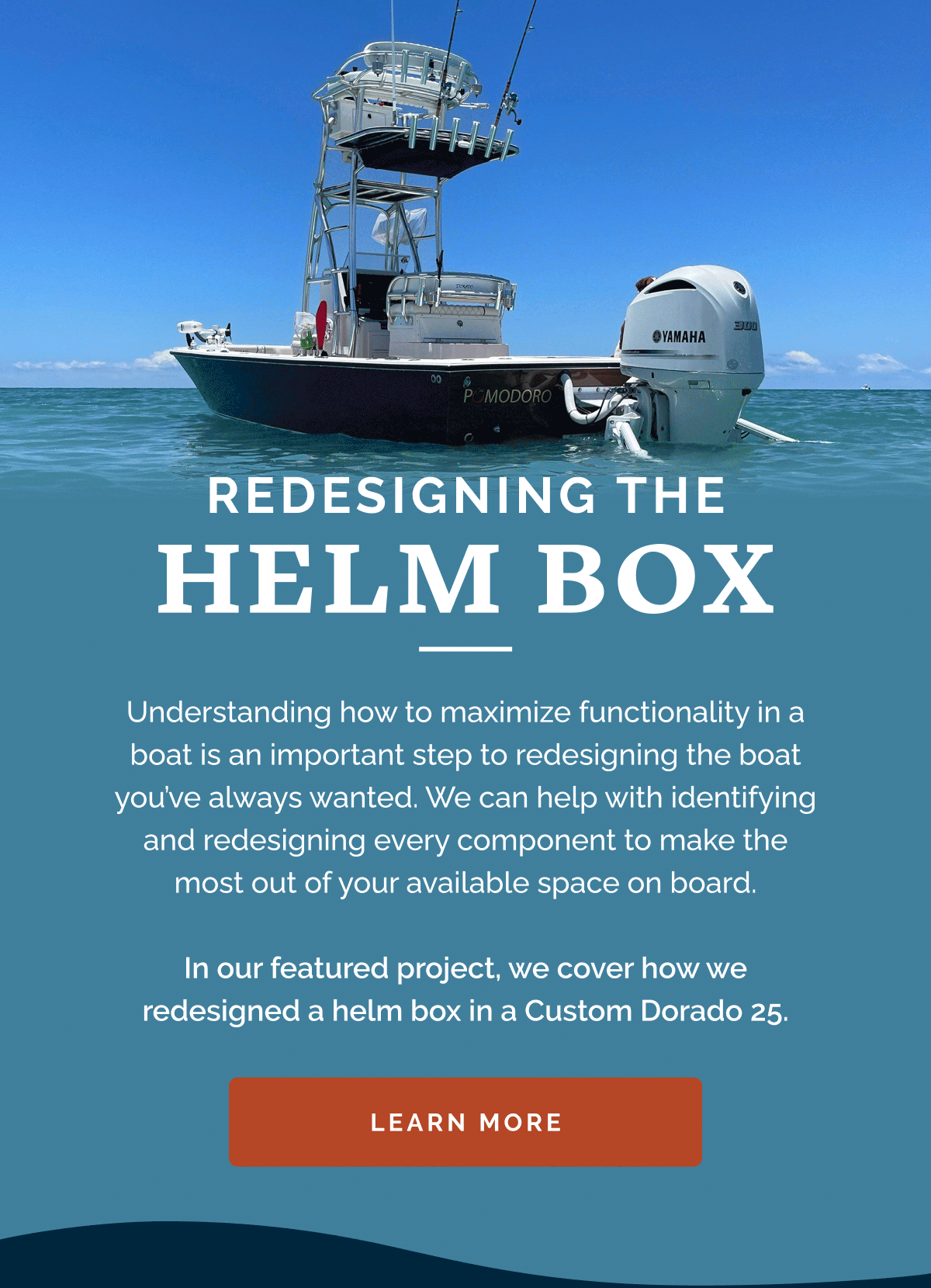 Boat Outfitters Redesigning the Helm Box Milled
