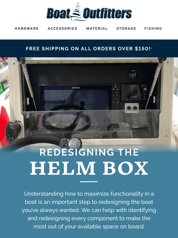 Boat Outfitters Redesigning the Helm Box Milled