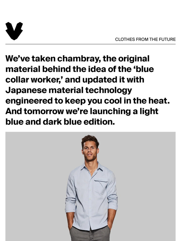 Vollebak Tomorrow the ‘blue collar worker’ shirt rebuilt Milled