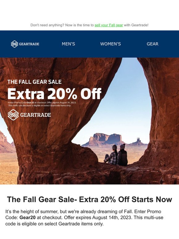 It’s On: The Fall Gear Sale Starts Now