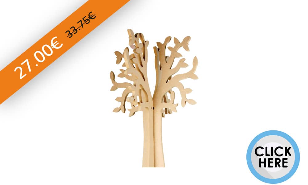 Arbre Structure Porte bijoux manteau ou message 1,2 mètres